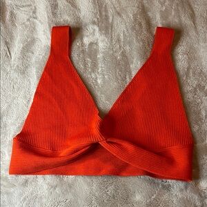 Zara Bold Orange Knit Top